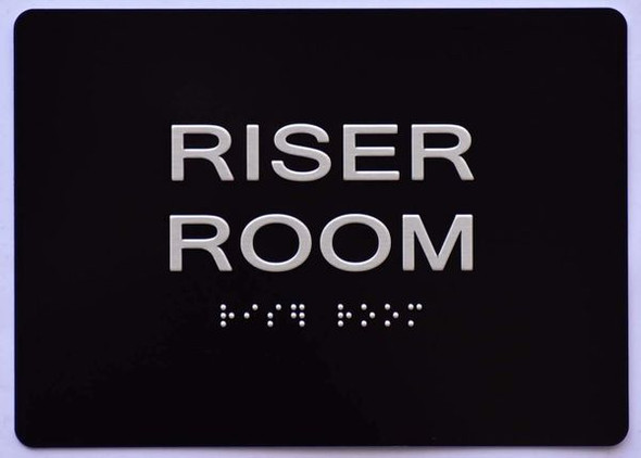 Riser Room Sign -Tactile Signs  The Sensation line Ada sign