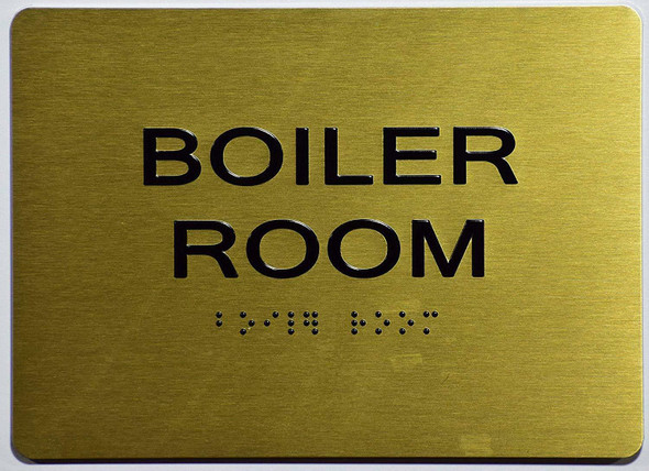 Boiler Room Sign -Tactile Signs  The Sensation line Ada sign