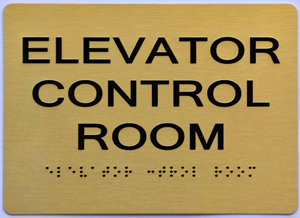 Elevator Control Room Sign -Tactile Signs  The Sensation line Ada sign