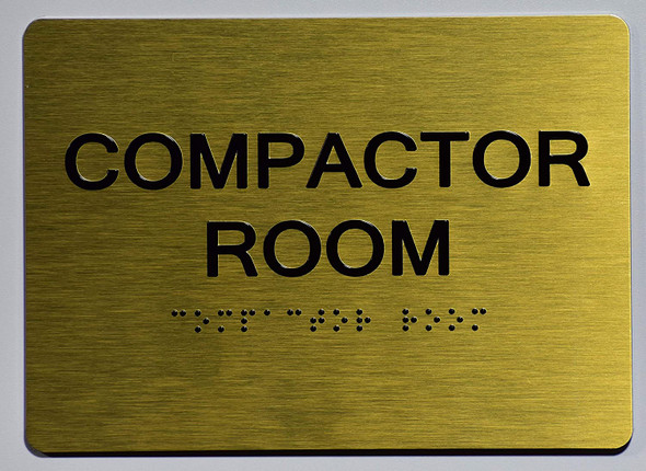 Compactor Room Sign -Tactile Signs Tactile Signs  The Sensation line Ada sign