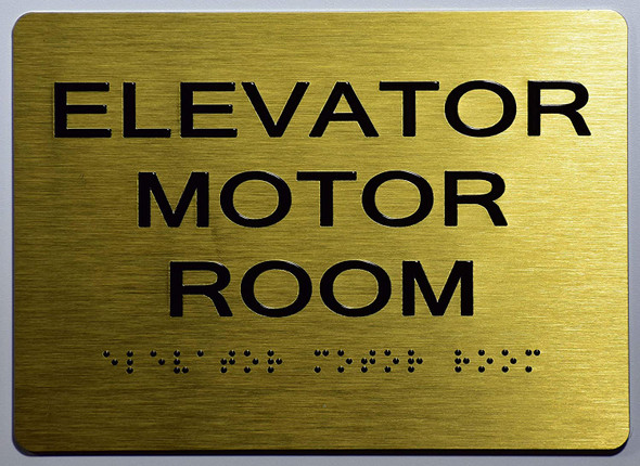 Elevator Motor Room Sign -Tactile Signs Tactile Signs  The Sensation line Ada sign
