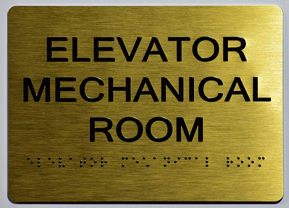 Elevator Mechanical Room Sign -Tactile Signs Tactile Signs   The Sensation line Ada sign