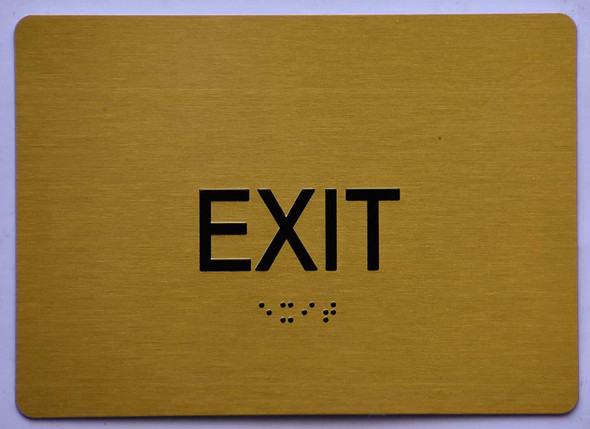 EXIT Sign -Tactile Signs Tactile Signs  The Sensation line Ada sign