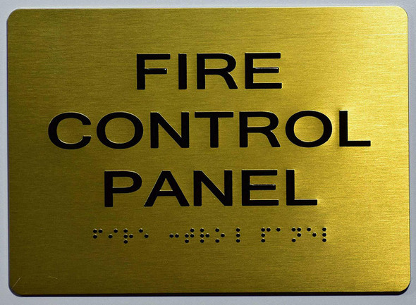 FIRE Control Panel Sign -Tactile Signs   The Sensation line Ada sign