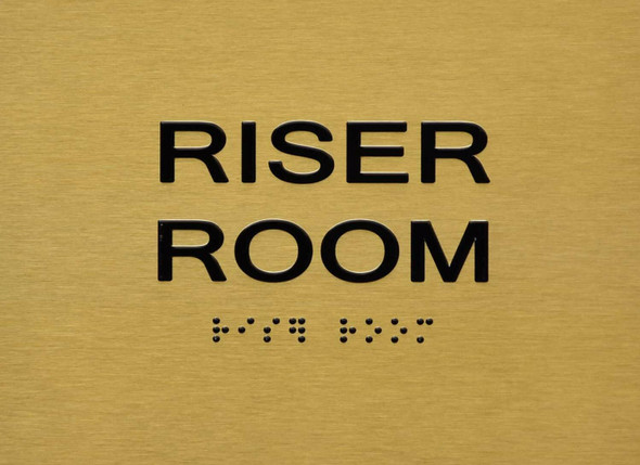 Riser Room Sign -Tactile Signs   The Sensation line Ada sign