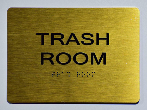 Trash Room Sign -Tactile Signs   The Sensation line Ada sign