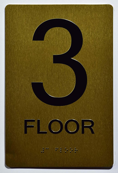 Floor 3 Sign -Tactile Signs Tactile Signs  3rd Floor Sign -Tactile Signs Tactile Signs   The Sensation line Ada sign