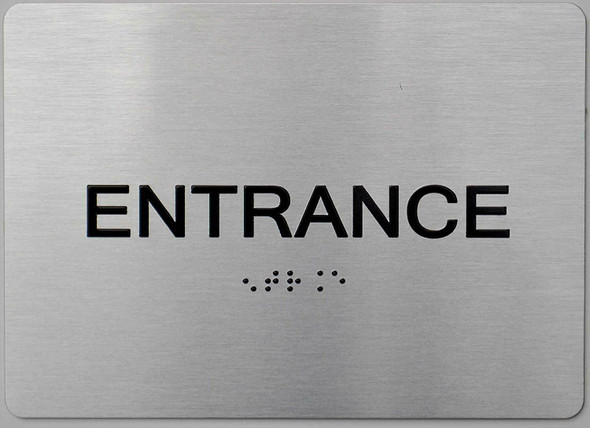 ada Entrance sign silver