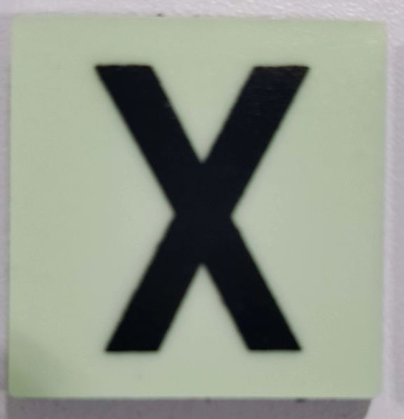 Glow in dark Number X sign The Liberty Line