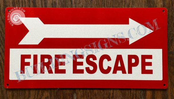 FIRE ESCAPE RIGHT SIGN