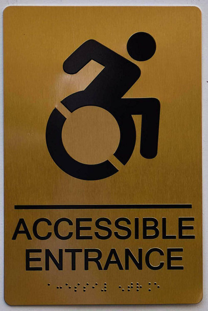 ACCESSIBLE Entrance Sign -Tactile Signs  The Sensation line  Braille sign