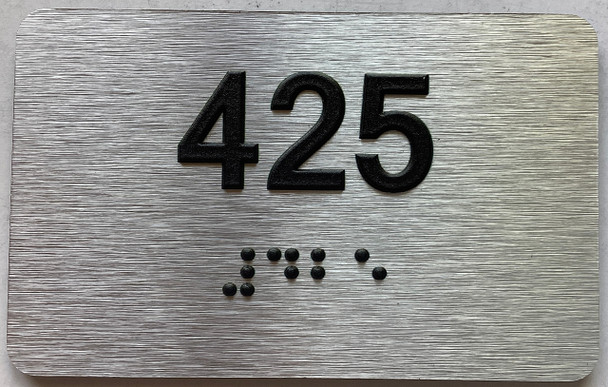 apartment number 425 sign