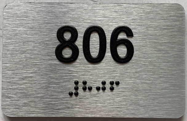 apartment number 806 sign