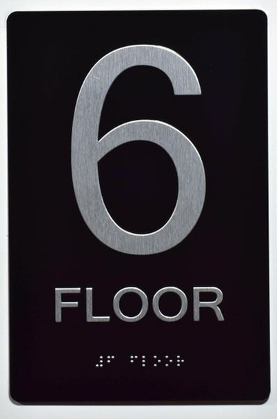 6th FLOOR SIGN ADA -Tactile Signs   Ada sign