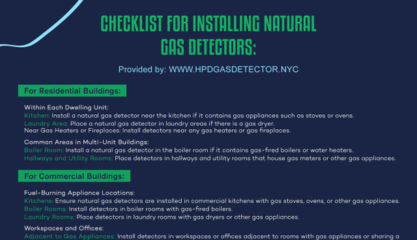 Checklist for Installing Natural Gas Detectors requirments per LL157 (pdf file)