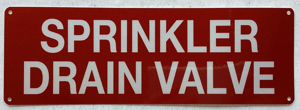 SPRINKLER DRAIN VALVE SIGN