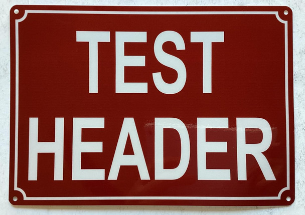 TEST HEADER SIGN