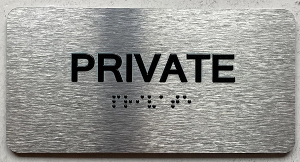 PRIVATE SIGN WITH RAISED LETTERS