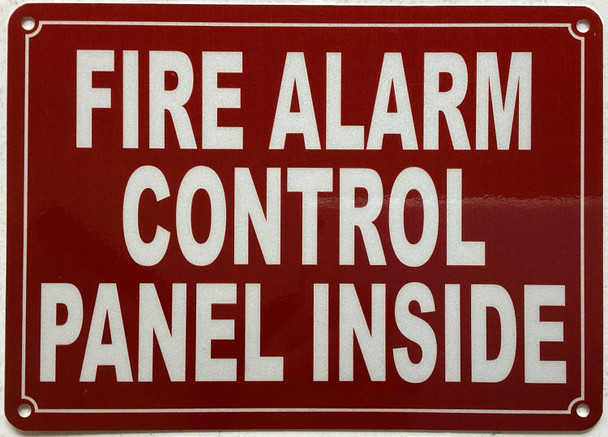FIRE ALARM CONTROL PANEL INSIDE SIGN