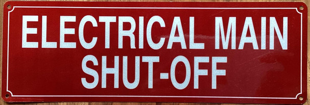 ELECTRICAL MAIN SHUT-OFF SIGN