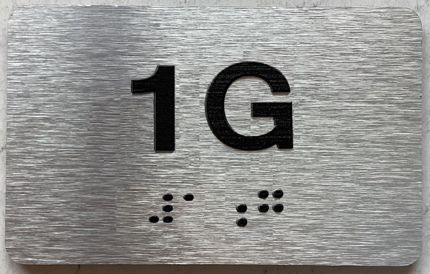 APT NUMBER 1G SIGN-UNIT NUMBER SIGN WITH RAISED LETTERS