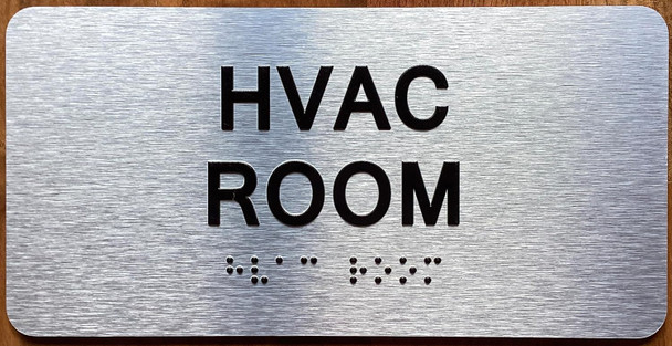 HVAC ROOM SIGN WITH RAISED LETTERS