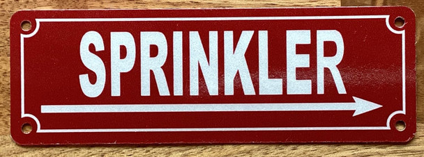 SPRINKLER RIGHT ARROW SIGN