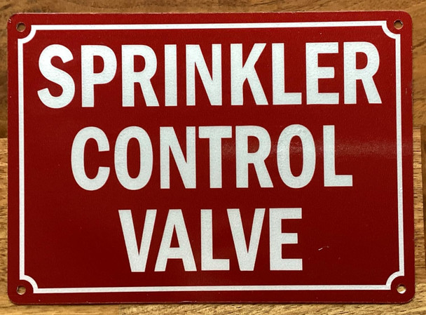 SPRINKLER CONTROL VALVE SIGN