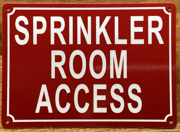 SPRINKLER ROOM ACCESS SIGN