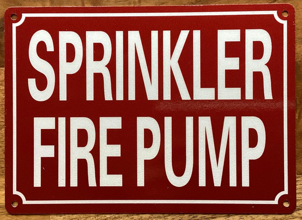 SPRINKLER FIRE PUMP SIGN