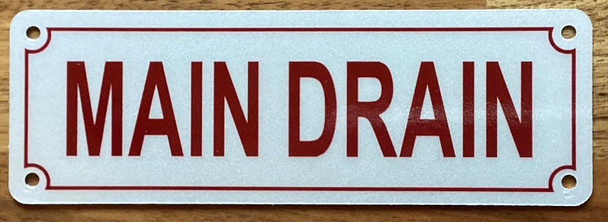 MAIN DRAIN SIGN