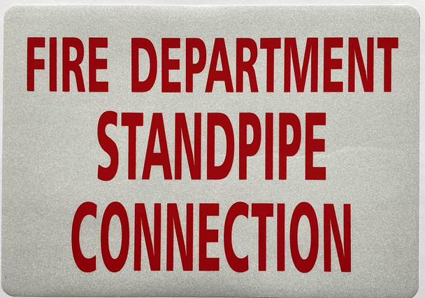 FIRE DEPARTMENT STANDPIPE CONNECTION STICKER/DECAL