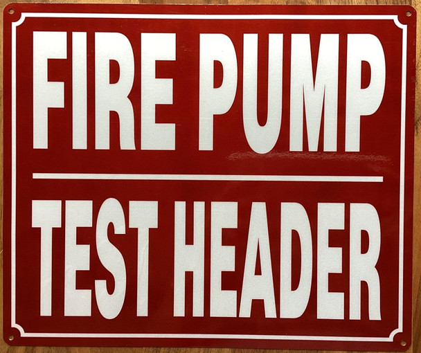 FIRE PUMP TEST HEADER SIGN