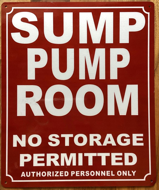SUMP PUMP ROOM SIGN