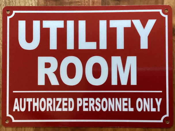UTILITY ROOM SIGN
