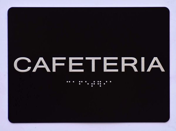 Cafeteria Sign   The Sensation line -Tactile Signs   Braille sign