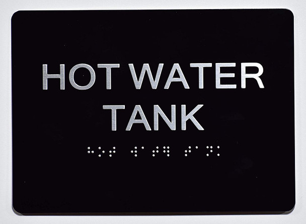 HOT Water Tank Sign   The Sensation line -Tactile Signs   Braille sign