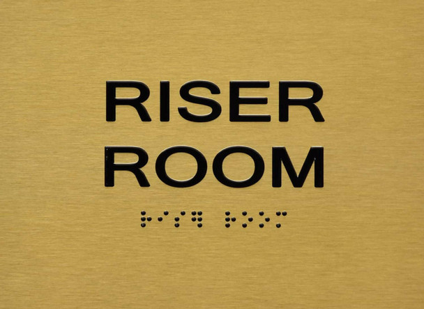 Riser Room Sign -Tactile Signs   The Sensation line  Braille sign