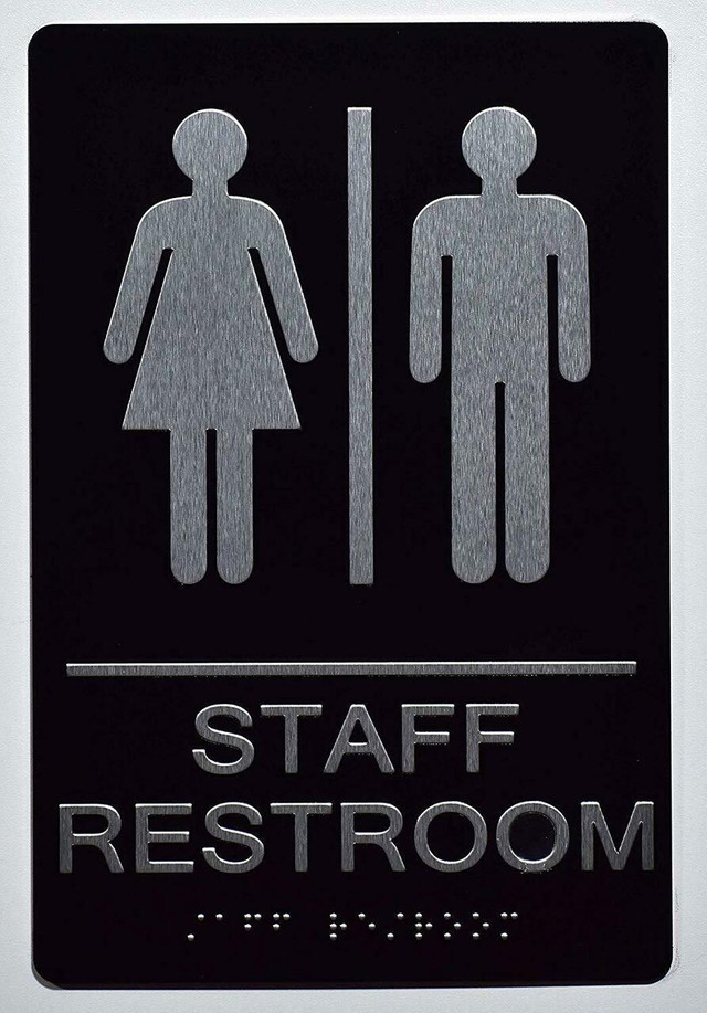 STAFF Restroom Sign ADA Tactile Signs
