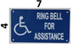 ada ring bell for assistance sign