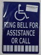 ring bell for assistance signage