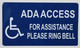 Wireless Doorbell for office / restaurant and commercial use- No Battery Required + ada sign ring bell for assistance SIGN 4x7
