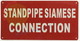 SIGN STANDPIPE SIAMESE CONNECTION