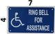 Wireless Doorbell for office / restaurant and commercial use- No Battery Required + ada for assistance please ring bell SIGN 4x7