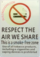 SIGNAGE RESPECT THE AIR WE SHARE