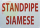 SIGN STANDPIPE SIAMESE