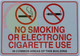 Sign NO SMOKING ELECTRONIC CIGARETTE