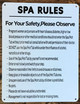 SPA RULES SIGNAGE