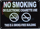 NO Smoking OR Electronic Cigarettes USE This is A Smoke Free Building