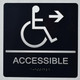 ACCESSIBLE Right Arrow SIGN -Tactile Signs   The Sensation line Ada sign